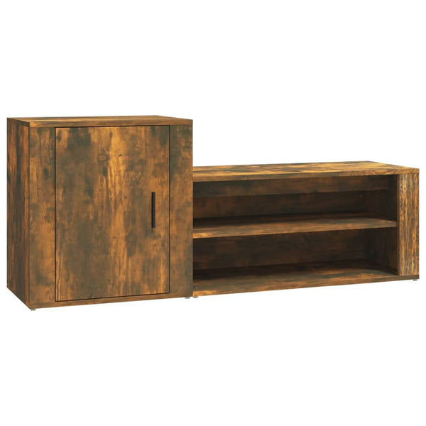 Schuhschrank Räuchereiche 130x35x54 cm