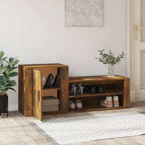 Schuhschrank Räuchereiche 130x35x54 cm
