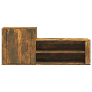 Schuhschrank Räuchereiche 130x35x54 cm