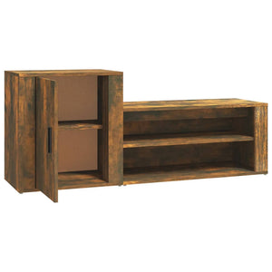Schuhschrank Räuchereiche 130x35x54 cm