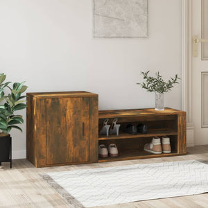 Schuhschrank Räuchereiche 130x35x54 cm