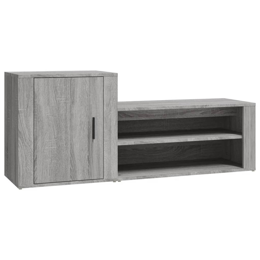 Schuhschrank Grau Sonoma 130 cm