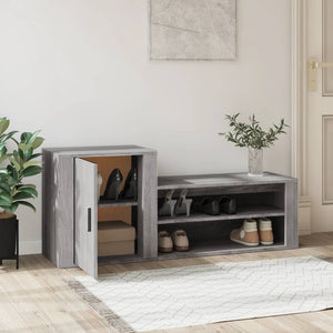 Schuhschrank Grau Sonoma 130 cm