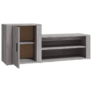 Schuhschrank Grau Sonoma 130 cm