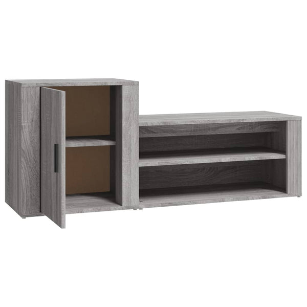Schuhschrank Grau Sonoma 130 cm