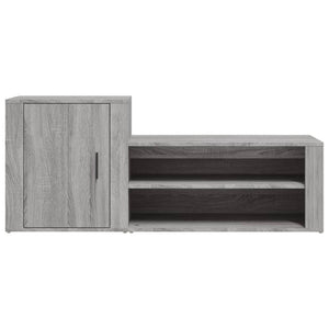 Schuhschrank Grau Sonoma 130 cm
