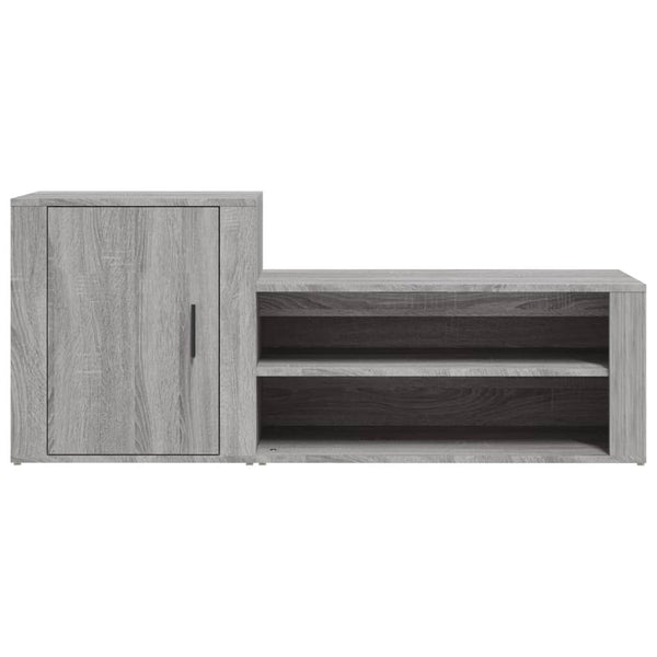 Schuhschrank Grau Sonoma 130 cm