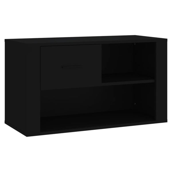 Schuhschrank Schwarz 80x35x45 cm