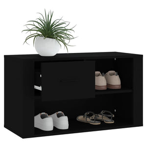 Schuhschrank Schwarz 80x35x45 cm