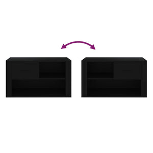 Schuhschrank Schwarz 80x35x45 cm