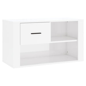 Hochglanz Schuhschrank Weiß 80x35x45cm