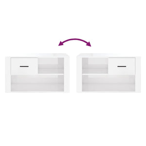 Hochglanz Schuhschrank Weiß 80x35x45cm