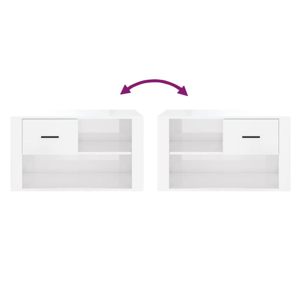 Hochglanz Schuhschrank Weiß 80x35x45cm