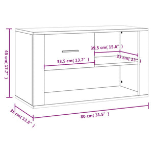 Schuhschrank Sonoma Eiche 80x35x45cm