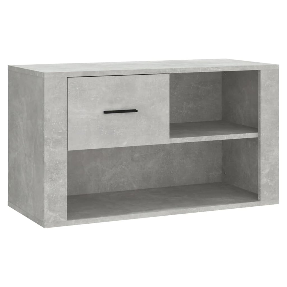 Betongrauer Schuhschrank 80x35x45 cm