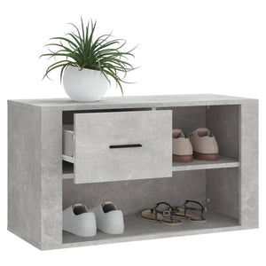 Betongrauer Schuhschrank 80x35x45 cm