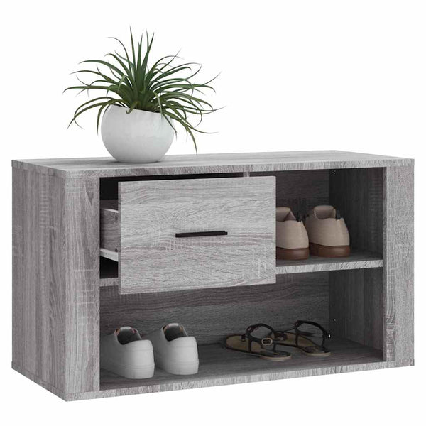 Schuhschrank Grau Sonoma 80 cm