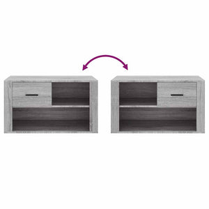 Schuhschrank Grau Sonoma 80 cm