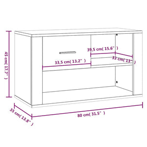 Schuhschrank Grau Sonoma 80 cm