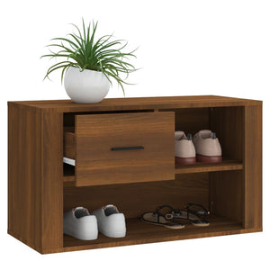 Schuhschrank Braun Eichenoptik 80 cm