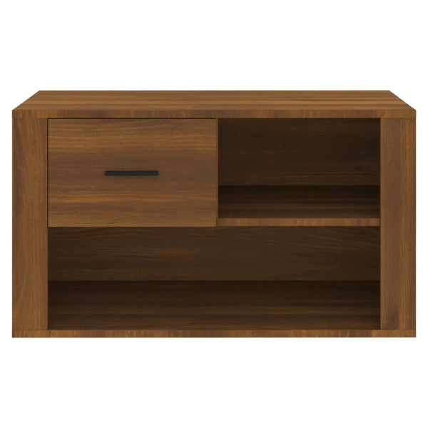 Schuhschrank Braun Eichenoptik 80 cm