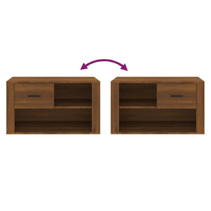 Schuhschrank Braun Eichenoptik 80 cm