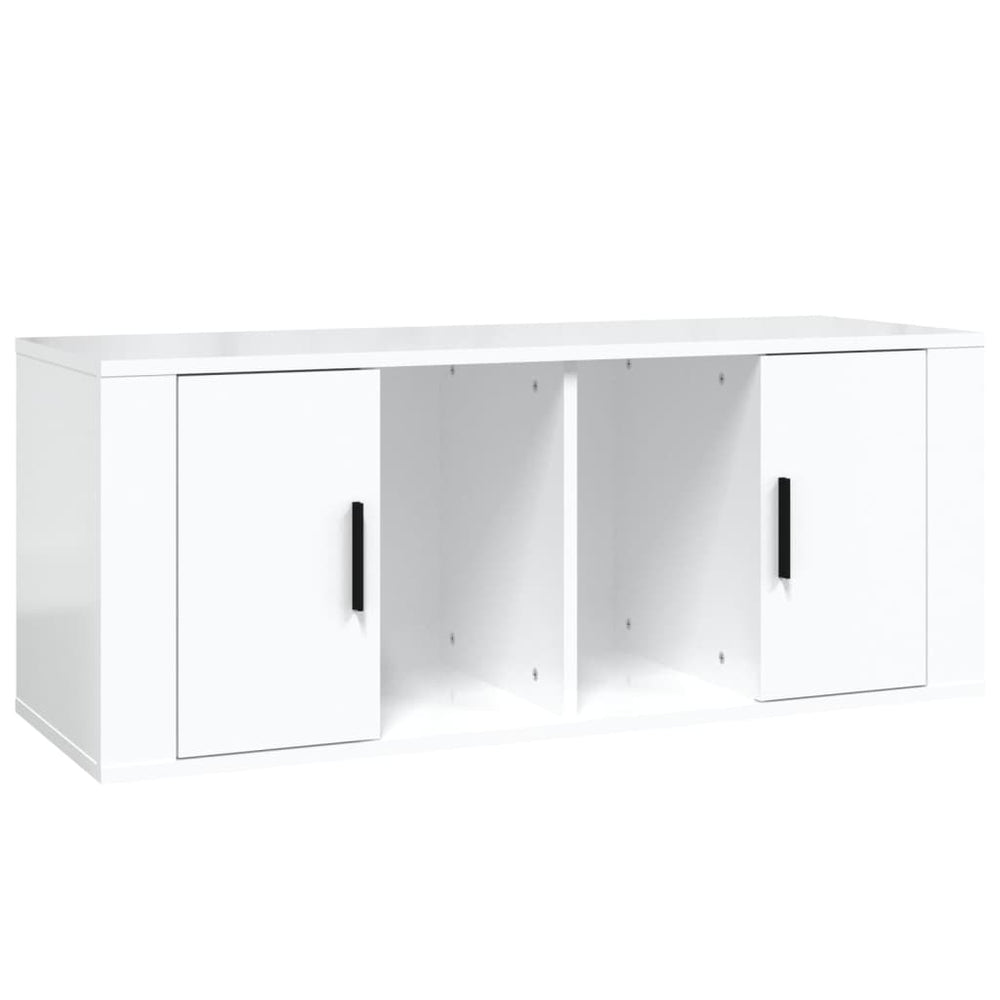 TV-Schrank Hochglanz Weiß 100x35x40cm