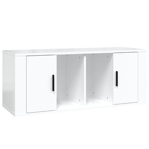 TV-Schrank Hochglanz Weiß 100x35x40cm