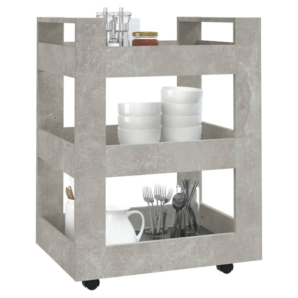 Küchenwagen Betongrau 60x45x80 cm