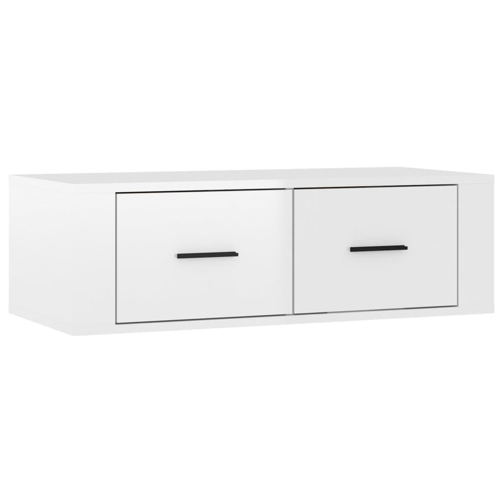 TV-Wandschrank, Hochglanz Weiß, 80 cm