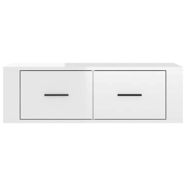 TV-Wandschrank, Hochglanz Weiß, 80 cm