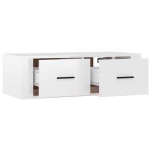 TV-Wandschrank, Hochglanz Weiß, 80 cm