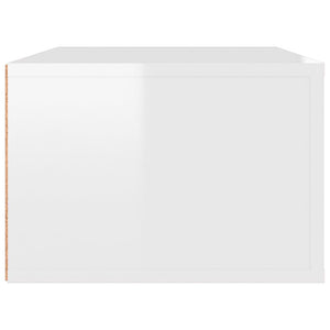 TV-Wandschrank, Hochglanz Weiß, 80 cm