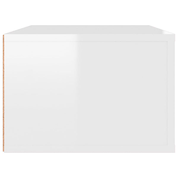 TV-Wandschrank, Hochglanz Weiß, 80 cm