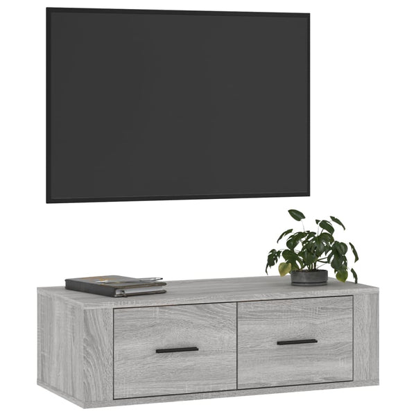 TV-Wandschrank Grau Sonoma 80 cm