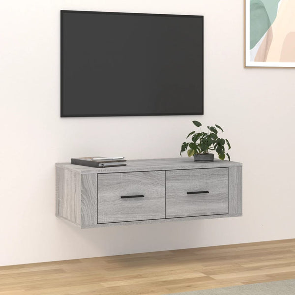 TV-Wandschrank Grau Sonoma 80 cm