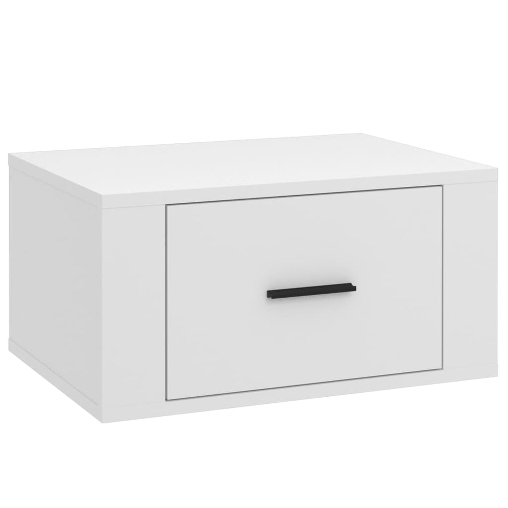 vidaXL Wall-Mounted Nightstand White 50x36x25 cm