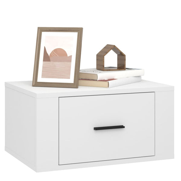 Wand-Nachttische 2er Set, Weiß 50 cm