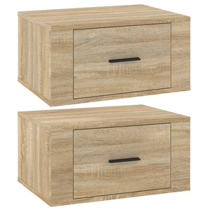 Wand-Nachttische Sonoma-Eiche, 2er-Set
