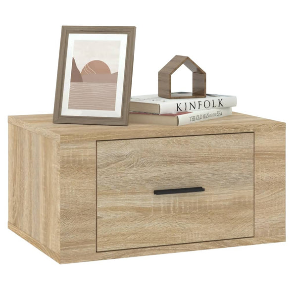 Wand-Nachttische Sonoma-Eiche, 2er-Set