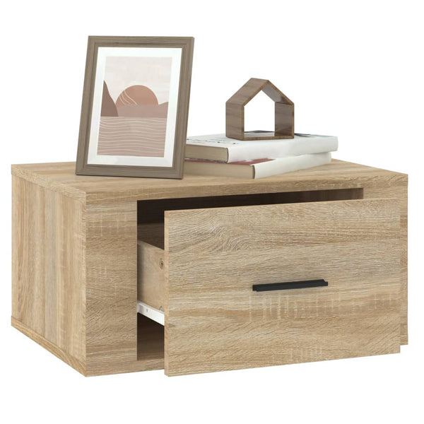 Wand-Nachttische Sonoma-Eiche, 2er-Set