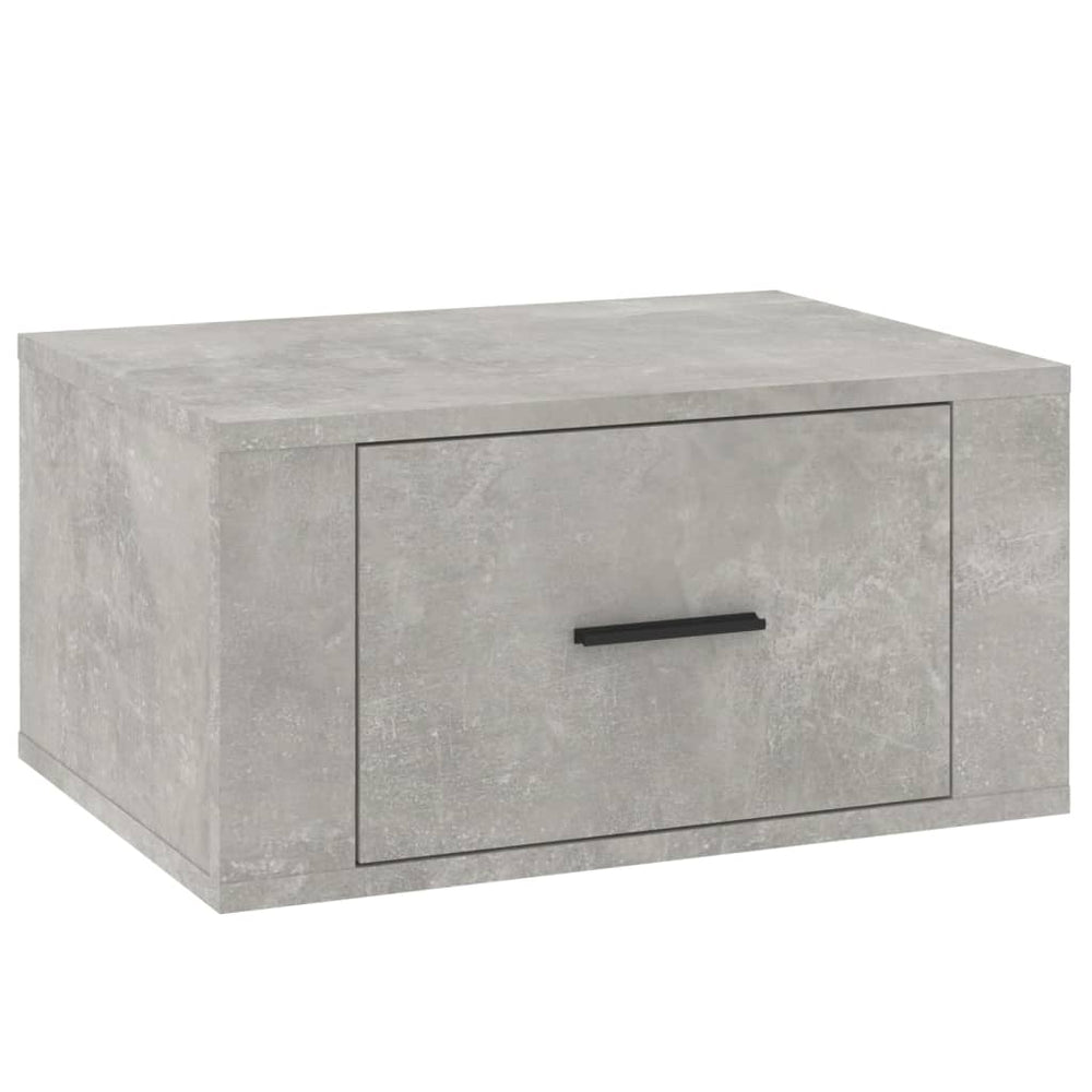 vidaXL Wall-Mounted Nightstand Concrete Grey 50x36x25 cm