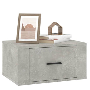 Wand-Nachttische, Betongrau, 2er-Set
