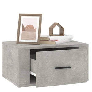 Wand-Nachttische, Betongrau, 2er-Set