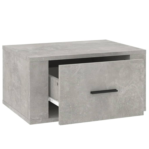 Wand-Nachttische, Betongrau, 2er-Set