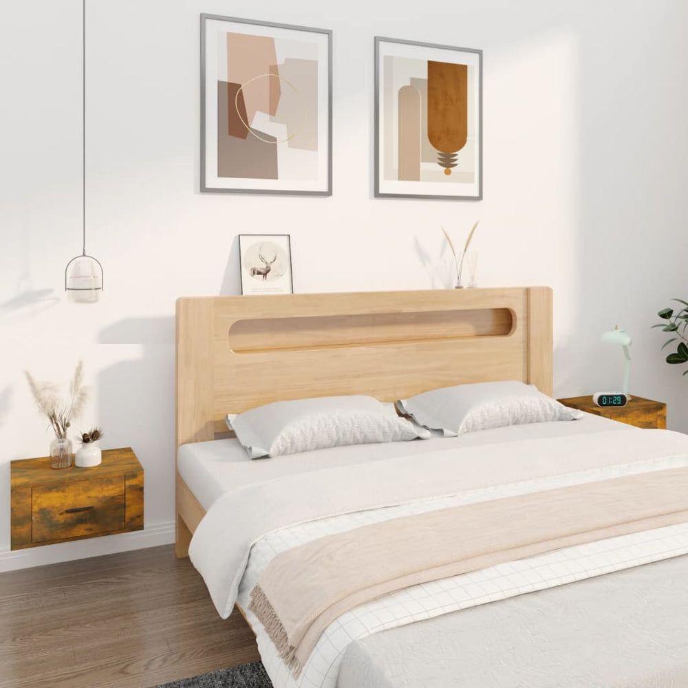 vidaXL Wall-Mounted Nightstands 2 pcs Smoked Oak 50x36x25 cm