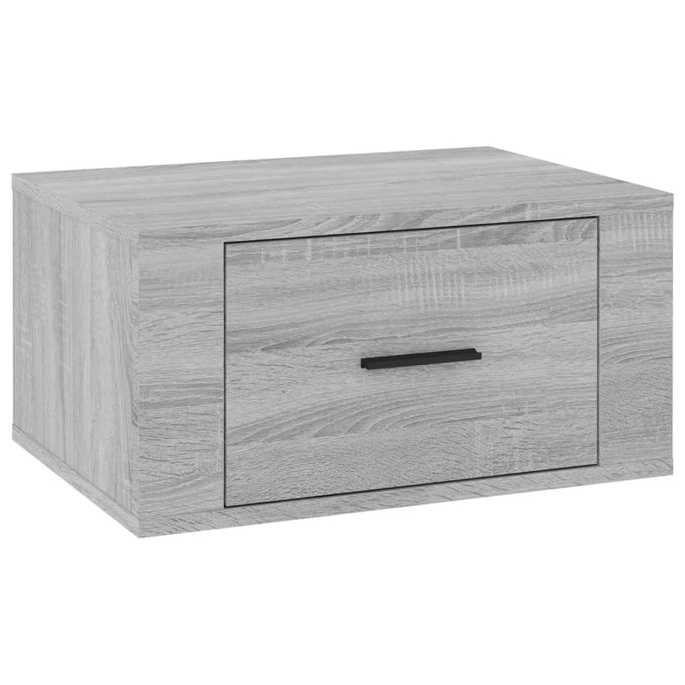 vidaXL Wall-Mounted Nightstand Sonoma Grey 50x36x25 cm