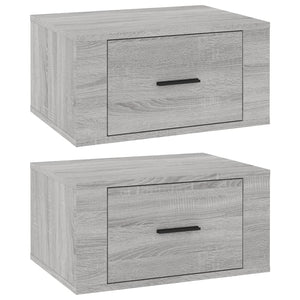 Wand-Nachttische Grau Sonoma 2er Set
