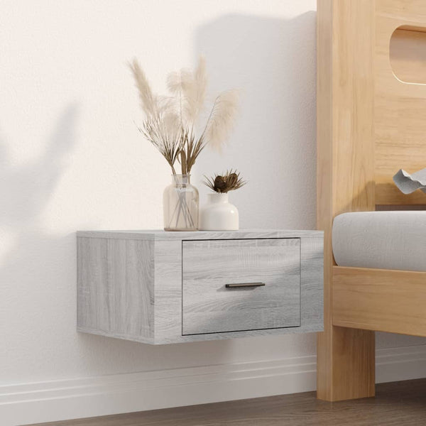 Wand-Nachttische Grau Sonoma 2er Set