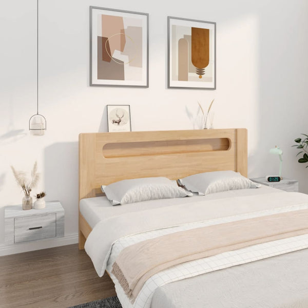 Wand-Nachttische Grau Sonoma 2er Set